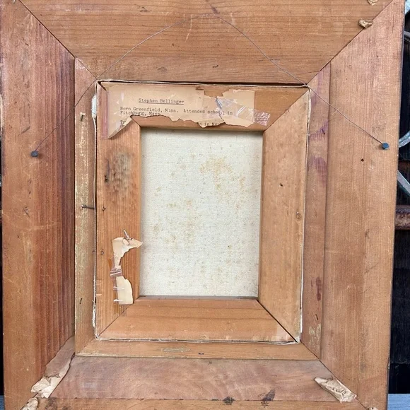 Vintage Duck Pond Oil Painting by Stephen Bellinger (18x16) - Picture 6 of 12